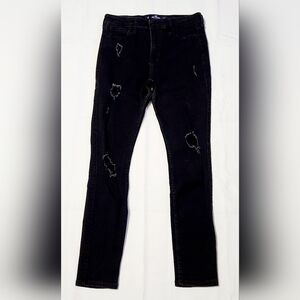 Hollister Womens Jeans size 9R 29x30 blue denim high rise vintage Distressed